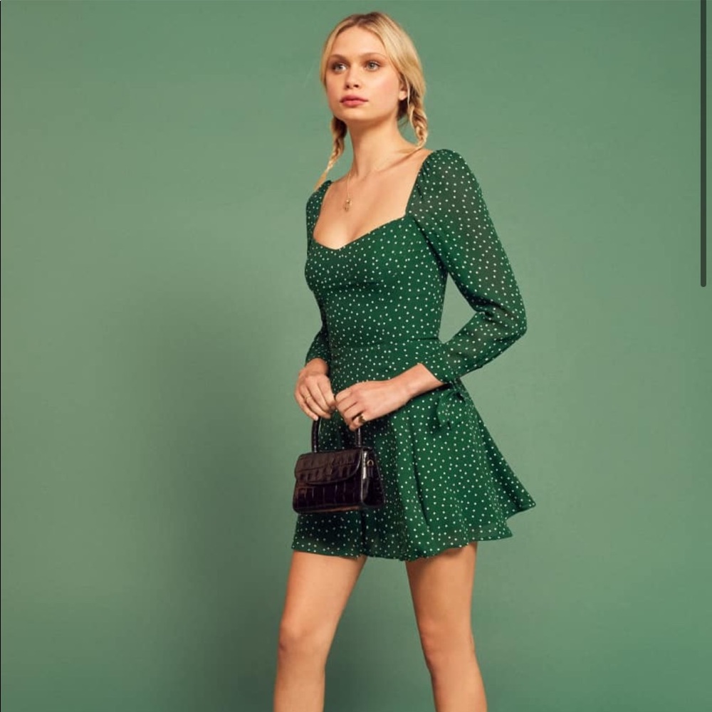 NWT Reformation Beatrice Dress in Rosemary Size 12